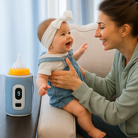 Chauffe-biberon portable bébé heureuse