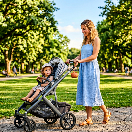 boite à tétine en forme d'ours attché à la poussette