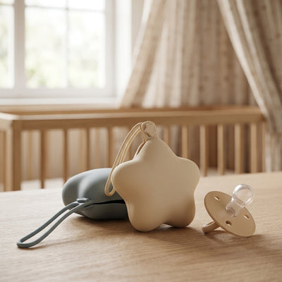 Boite a tetine en silicone couleurs douces