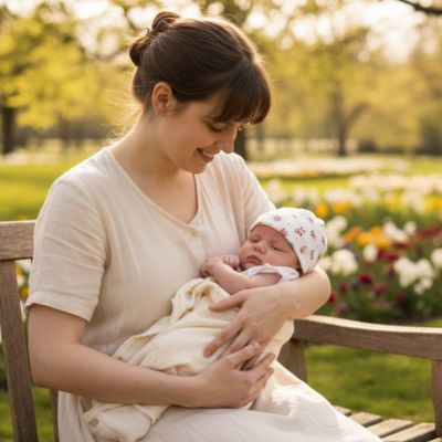dodo au parc avec le bonnet bébé fille