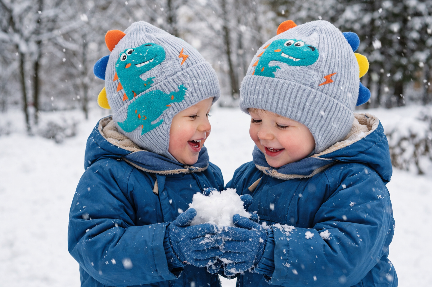 des jumeaux portent un bonnet bebe 