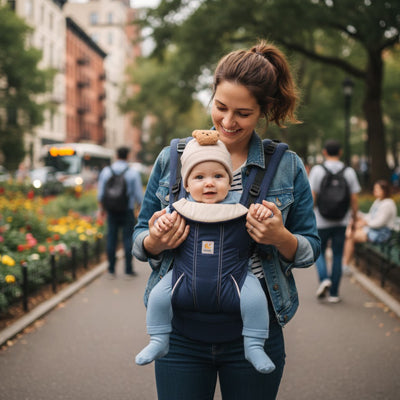 bébé porte son bonnet bébé doux