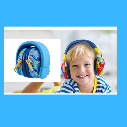 Casque anti-bruit enfant heureux et souriant