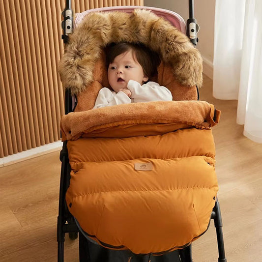 chanceliere bebe marron couvre parfaitement bébé