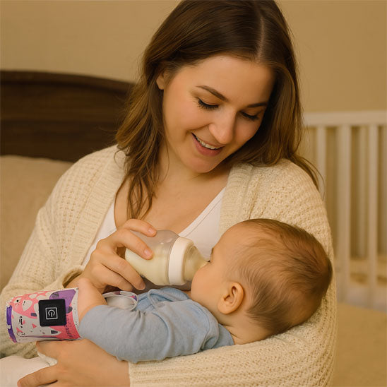 chauffe biberon nomade bébé dort paisiblement