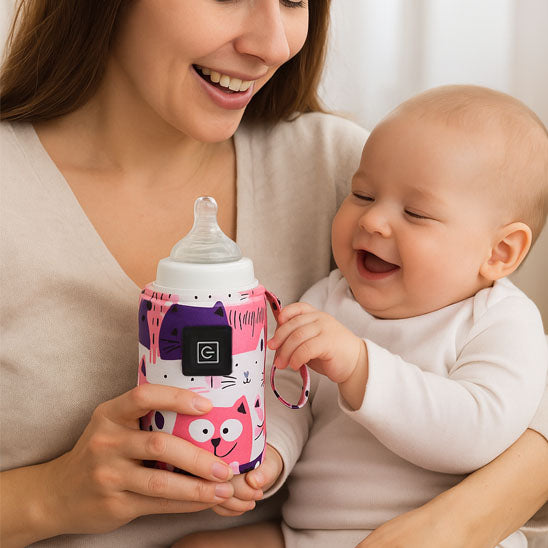 chauffe biberon nomade maman et bébé heureux