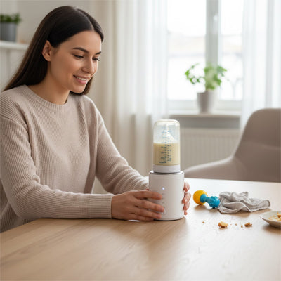 chauffe biberon nomade le lait qui se réchauffe