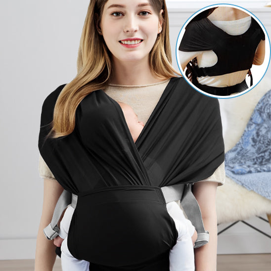 écharpe de portage noire confortable pour le dos