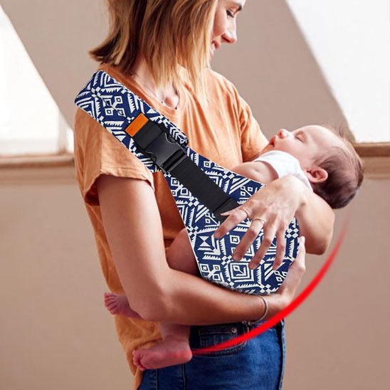 écharpe de portage bébé endormi paisiblement