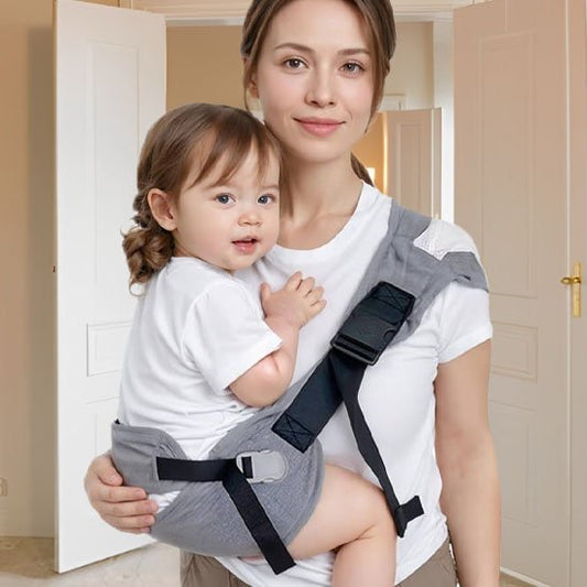 écharpe de portage bébé grise heureux avec maman