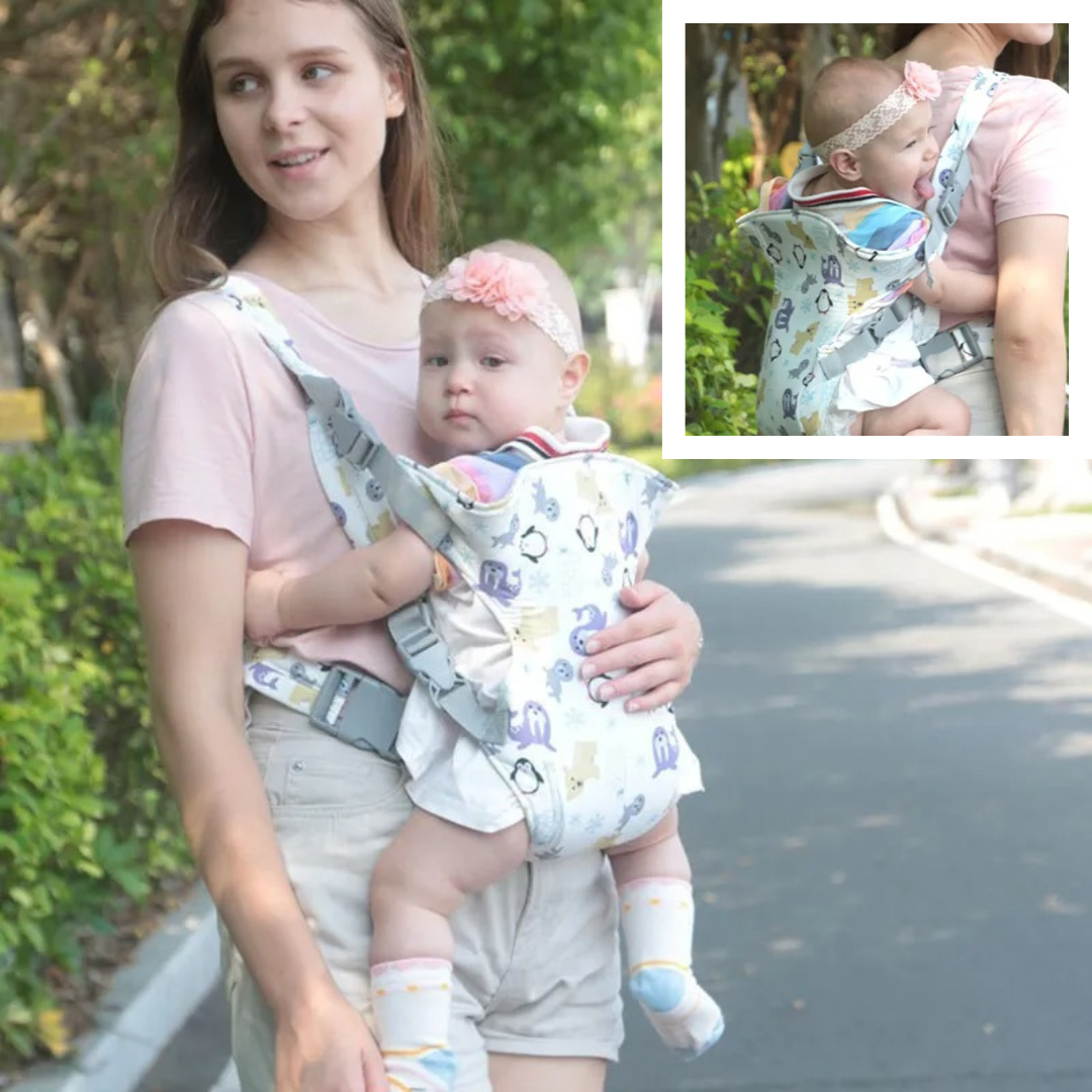 porte bebe porté face à maman et dans le dos de maman