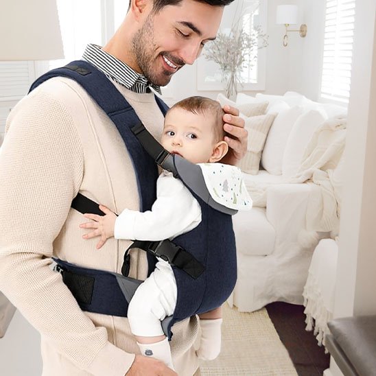 porte bebe face à papa confortable