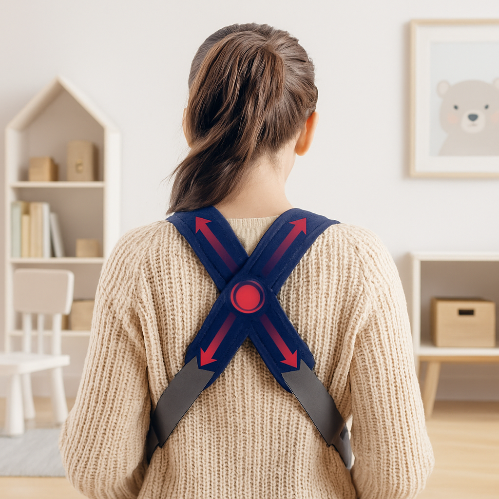 porte bébé position X dorsale